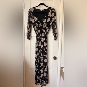 Harlow & Rose Wrap Maxi Dress- PetiteMedium